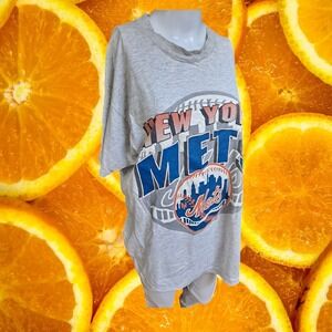 Vintage 90s New York Mets XL T Shirt‎ MLB Baseball Official Fan Sportswear